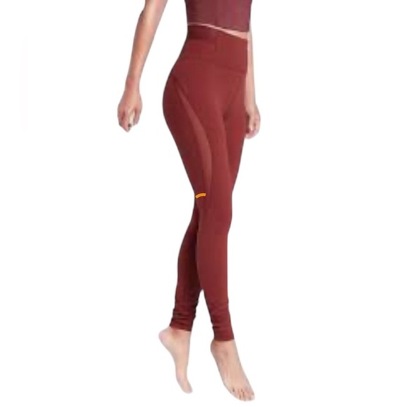 Athleta womens Aura Heel Tight in Powervita maple red color sz XS preloved - Picture 6 of 12